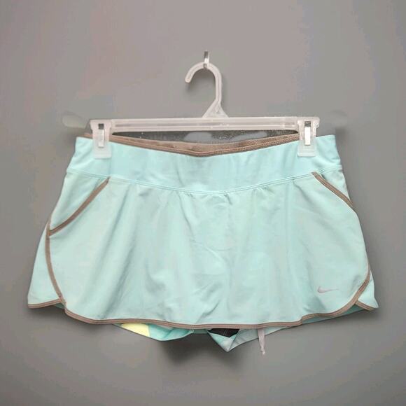 Nike Running Mint Athletic Skort Dri-Fit Sports Tennis Golf Skirt Shorts Large - Picture 1 of 7